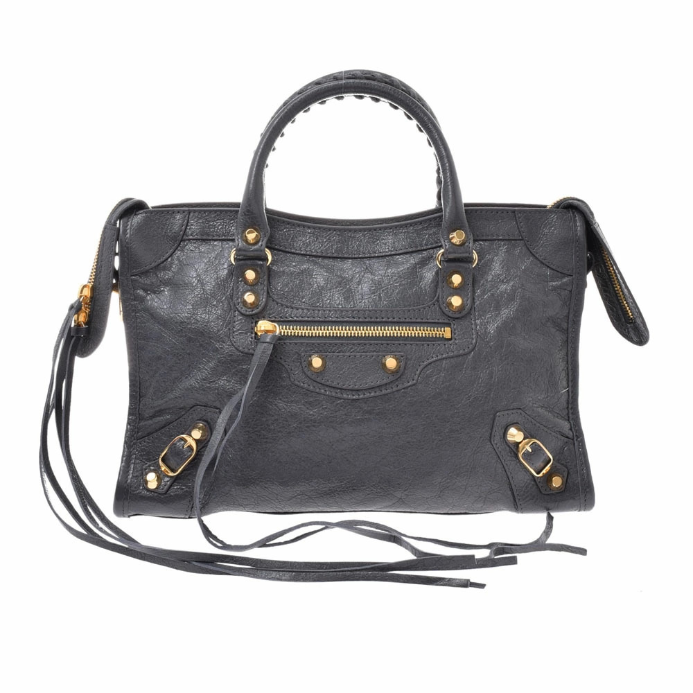 BALENCIAGA City Gray Leather Bag